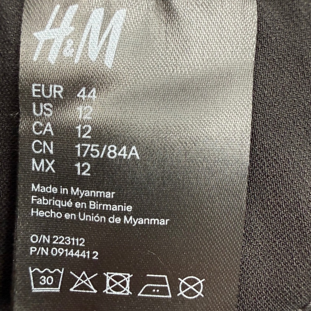H&M &Denim Curvy Jeggings Women's Size 12 Ultra High Waist Coated Black Ankle - Picture 11 of 14